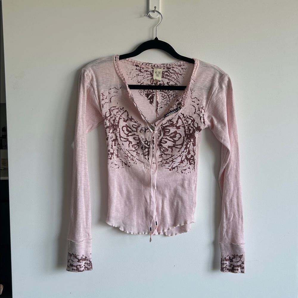 Free People Graphic Top Size XS